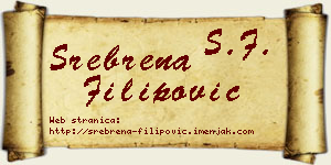 Srebrena Filipović vizit kartica